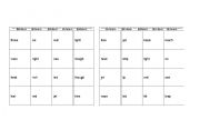 English Worksheet: Pronunciation Bingo