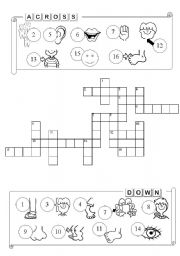 Parts of the body crossword