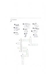 English Worksheet: CLOTHES CROSSWORD