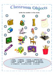 Vocabulary : Classroom Objects