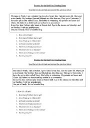 English worksheet: READING