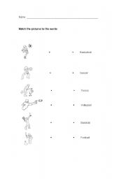 English worksheet: Sports