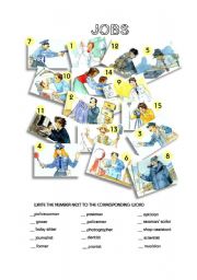 English Worksheet: JOBS/OCCUPATIONS/PROFESSIONS 1