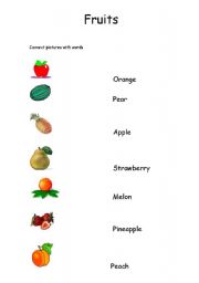 English worksheet: FRUITS