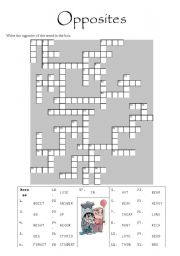 Crossword - Opposite