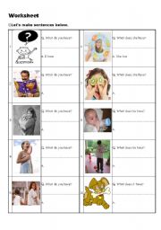 English worksheet: have and has