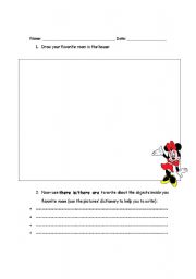 English worksheet: My Favorite Room 