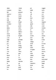 English worksheet: most used verbs