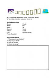 English worksheet: Seasons