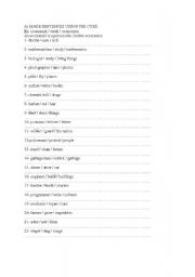 English worksheet: relative sentences with jobs