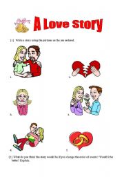 English Worksheet: Love Story