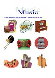 English worksheet: Music Instuments