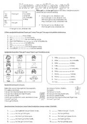 English Worksheet: have got has got