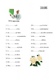 English worksheet: To Be