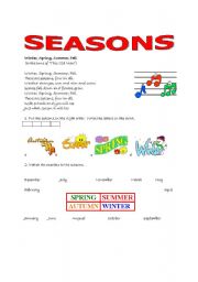 English worksheet: Seasons