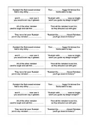 English Worksheet: rudolph- christmas