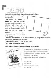 English Worksheet: ireland