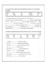 English Worksheet: Past simple