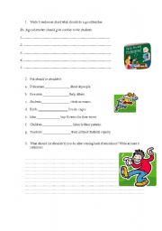 English Worksheet: Should