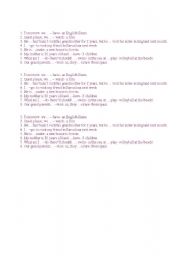 English worksheet: present simple & continues