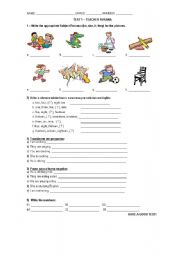 English worksheet: English test