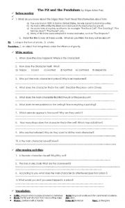 English Worksheet: The Black cat  reading worksheet