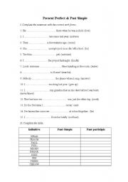 English Worksheet: Present Perfect & Past Simple