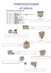 English Worksheet: Prepositions of place