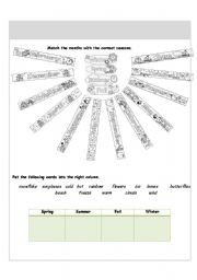 English Worksheet: Weather BW