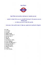 English Worksheet: Gap-fillers