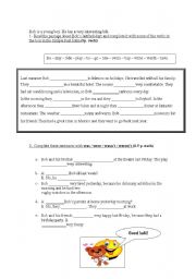 English Worksheet: SIMPLE PAST ACTIVITIES