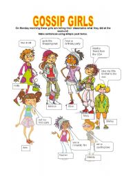 English Worksheet: GOSSIP GIRLS