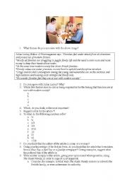 English Worksheet: Family Values