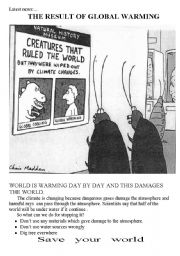 English Worksheet: global warming