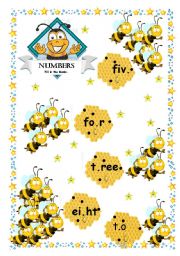 English Worksheet: Count the bees