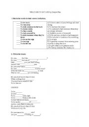 English Worksheet: Song - Welcome To My Life by Simple Plan