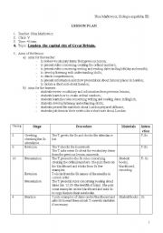 English Worksheet: Lesson about London