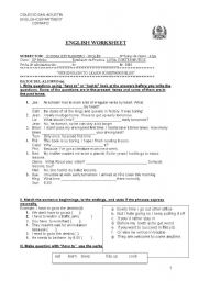 English worksheet: have/ had to  and need to
