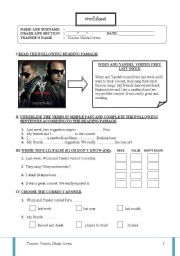 English Worksheet: Wisin and Yandel visited Peru last week