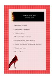 English Worksheet: The Devil wears Prada