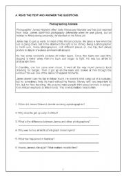 English Worksheet: Reading Comprehension Check