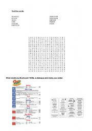 English worksheet: What do you prefer ? British or American food ?