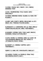 English Worksheet: countable & uncountable