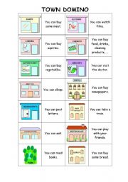 English Worksheet: Town domino