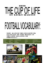 English Worksheet: FOOTBALL Song and Vocabulary (2/2)