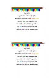 English worksheet: Roy G. Biv