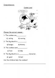 English worksheet: cookie land