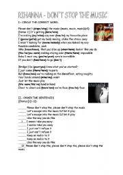 Rihanna - Russian Roulette - ESL worksheet by SophiaDiesel