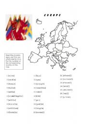 English Worksheet: Countries written with phonetic signs