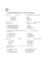English Worksheet: test